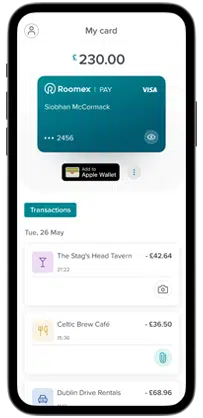 Roomex Expenses Card